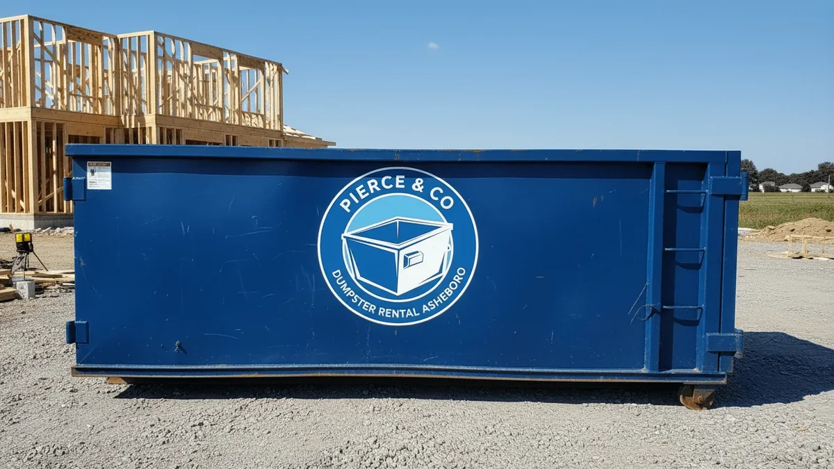 Serving Asheboro and the Asheboro area Pierce & Co Dumpster Rental Asheboro roll-off truck serving Asheboro and the Asheboro area